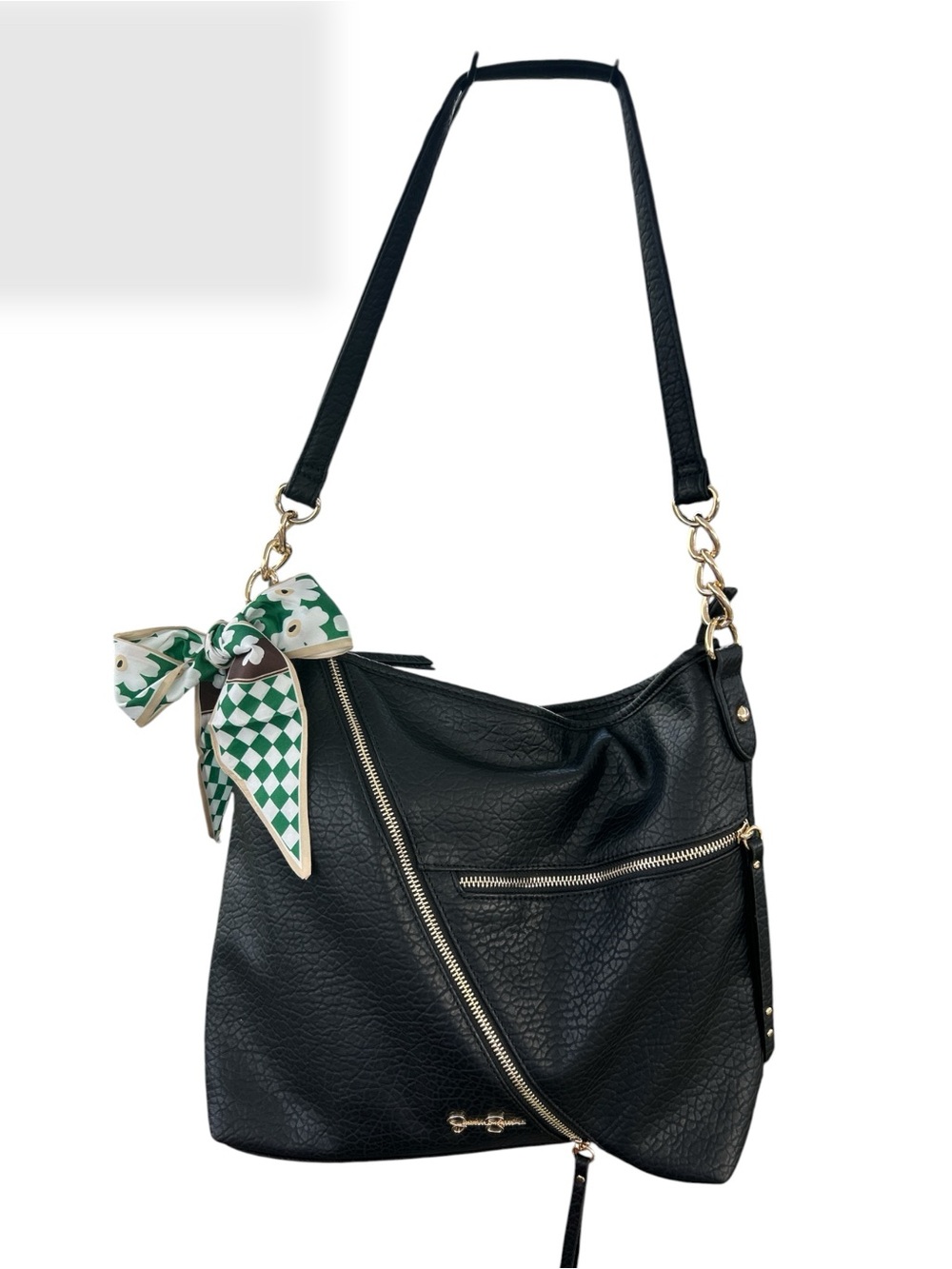 Jessica Simpson Back shoulder bag w/gold accent chains on shoulder straps